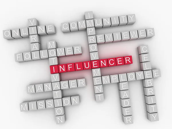Max Influencer Conceito Nuvem Palavras Marketing Influenciadores — Fotografia de Stock