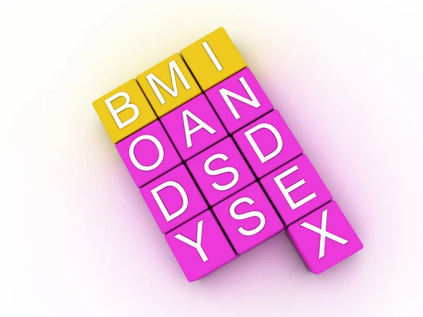 BMI (vücut kitle indeksi 3D çizimi) — Stok fotoğraf