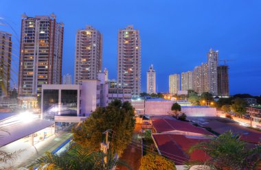 Günbatımında Panama city 