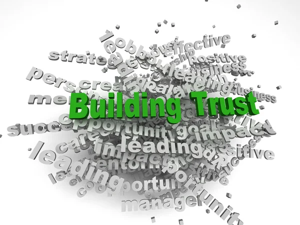 3d imagen Building Trust concept in word tag cloud on white back — Stock Photo, Image