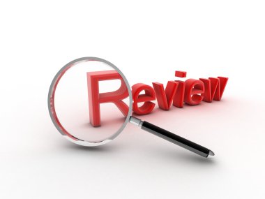 3D imagen review begrip woord wolk achtergrond