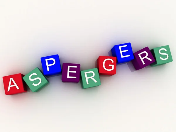 3d imagen Aspergers, comportamiento scognitivo y espectro autista . —  Fotos de Stock