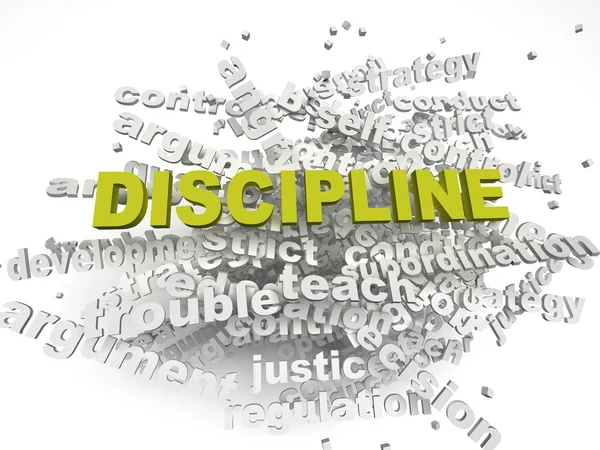 3d imagen Discipline issues concept word cloud background — Stock Photo, Image