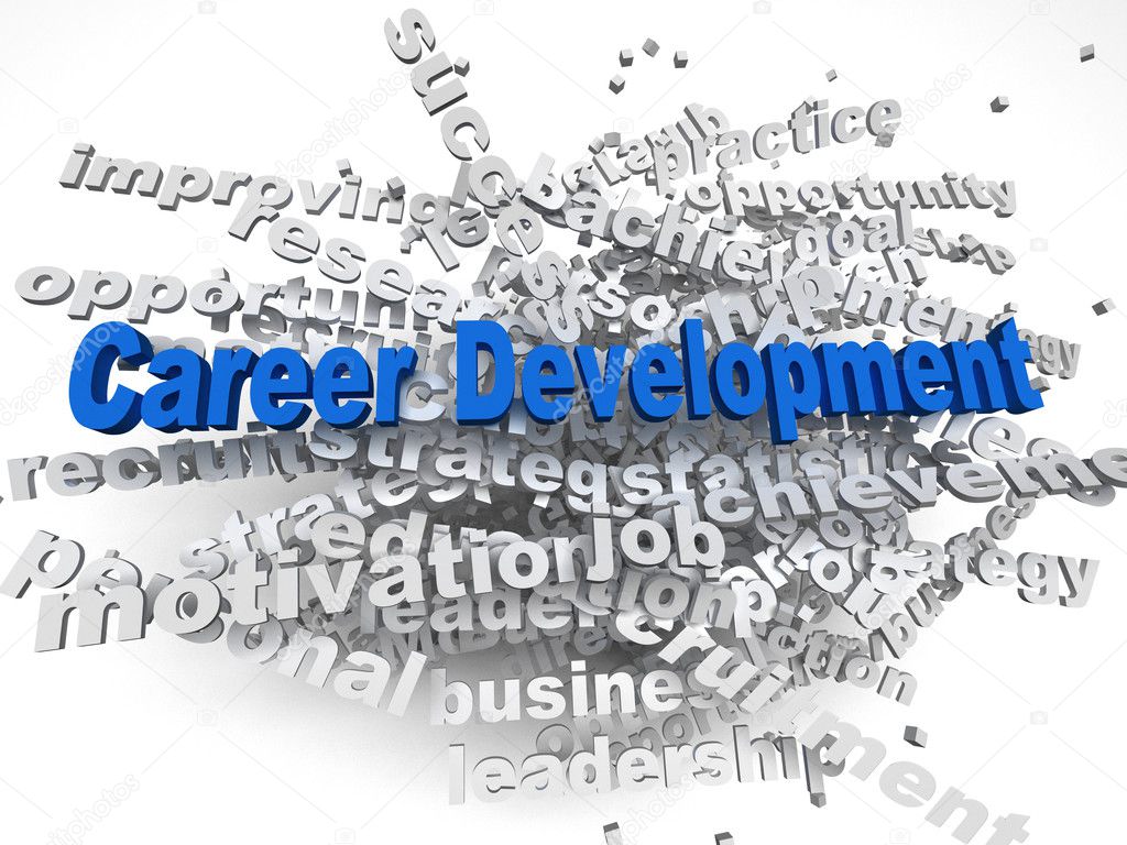 3d imagen Career development  concept word cloud background