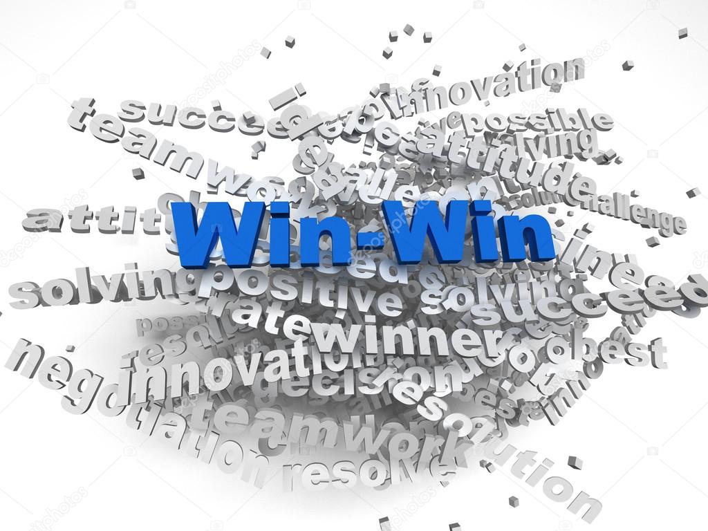 3d imagen Win - Win concept word cloud background