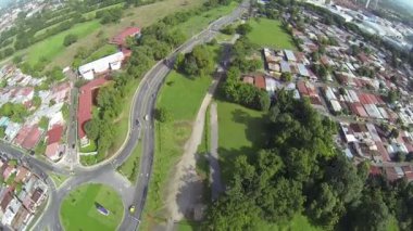 Evleri ve sokakları Panama City hava video görüntüleri