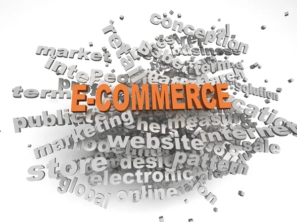 3d image E-COMMERCE  issues concept word cloud background — Stock Photo, Image