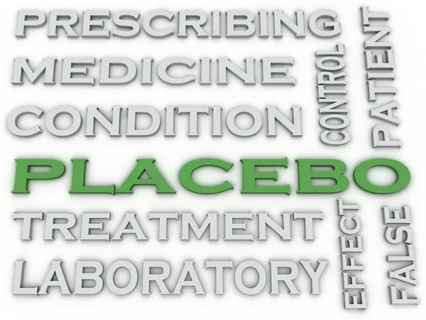 3d image placebo treatment   issues concept word cloud backgroun — Stock Photo, Image