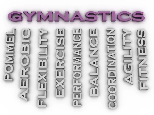 3d image Gymnastics  issues concept word cloud background — Stock Photo, Image