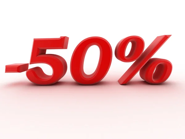 3d imagen -50 percent discount — Stock Photo, Image