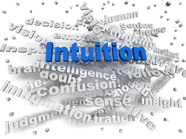 3d image Intuition word cloud concept — Stock Photo, Image