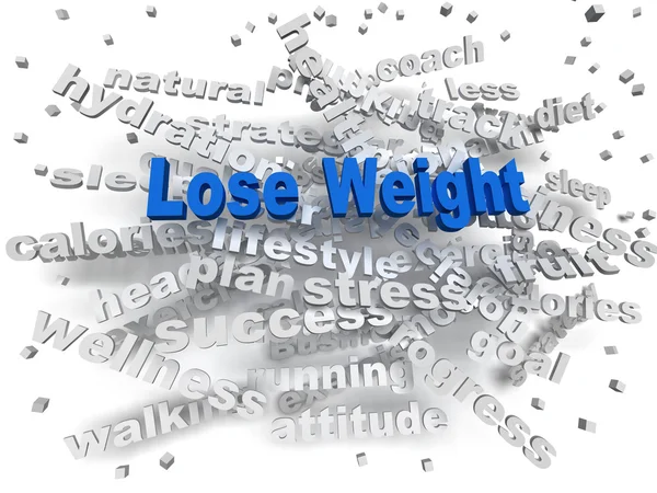 3d image Lose weight word cloud concept — Stock Photo, Image