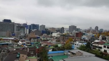 Şehir merkezindeki cityscape Seul, Güney Kore