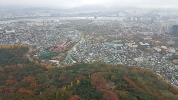 Downtown cityscape of Seoul, South Korea — Stock Video