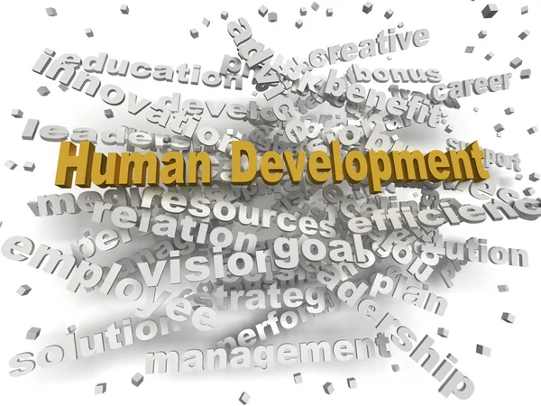 3d image Human Development word cloud concept — Stock Photo, Image