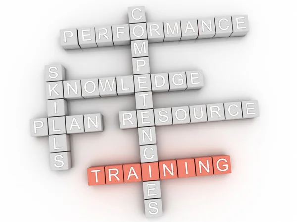 3D beeld Training word cloud concept — Stockfoto