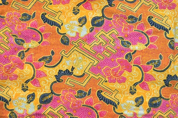 Gedetailleerde patroon van batik doek — Stockfoto