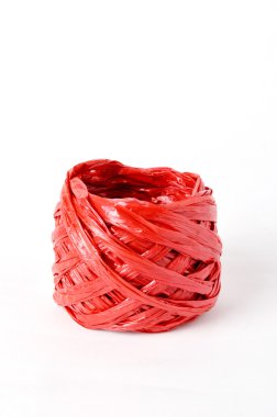 Beyaz arka plan üzerinde plastik halat