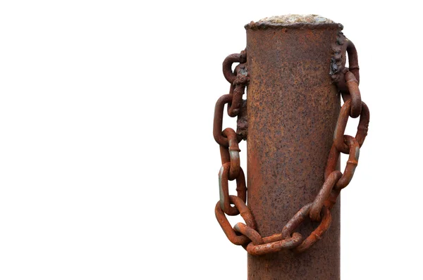Pillars and iron chain — Stock Photo, Image