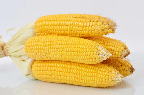 Corn pieces on the white background — Stock Photo, Image