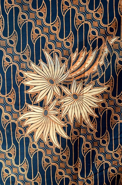 Szczegółowy wzór tkaniny batik — Zdjęcie stockowe