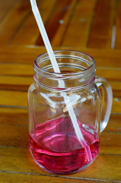 Drinks strawberry syrup — Stock Photo, Image