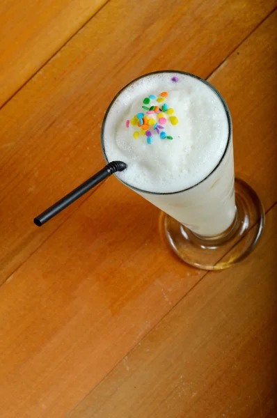 Vanilla milkshake drink — Stok Foto