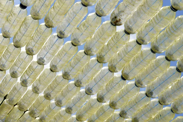 Plastikflasche Hintergrundmuster Und Textur Details — Stockfoto