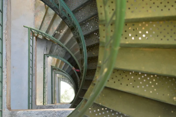 Escalier Colimaçon Fer Intérieur Phare Tanjung Batu Tarakan Indonésie — Photo