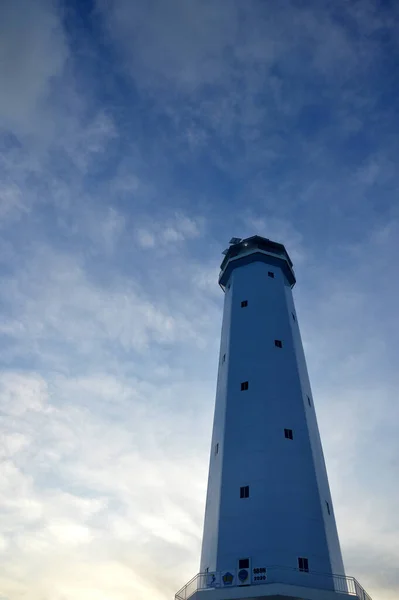 Λευκός Πύργος Του Φάρου Tanjung Batu Tarakan Ινδονησία — Φωτογραφία Αρχείου
