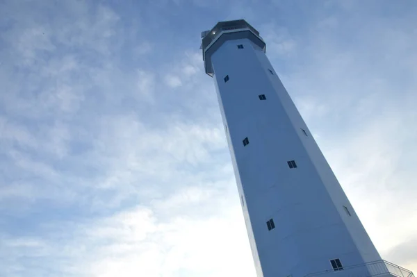 Torre Branca Farol Tanjung Batu Tarakan Indonésia — Fotografia de Stock