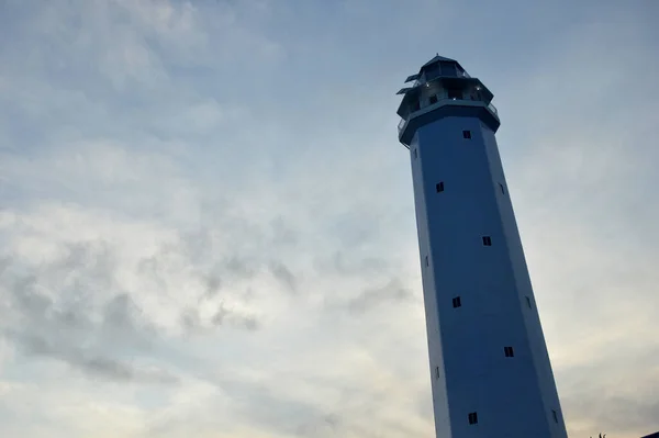 Torre Branca Farol Tanjung Batu Tarakan Indonésia — Fotografia de Stock