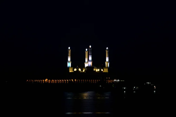 Mesquita Hidayaturrahman Centro Islâmico Nunukan Indonésia Pela Manhã — Fotografia de Stock