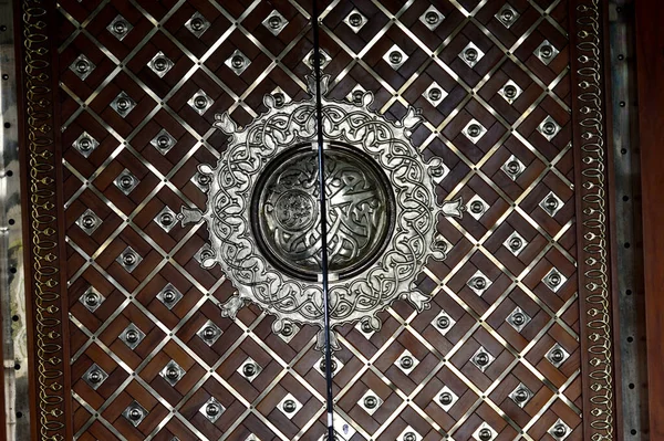 Interni Ornamenti Alla Moschea Hidayaturrahman Centro Islamico Nunukan Indonesia — Foto Stock