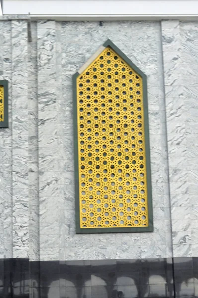 Interiores Ornamentos Mesquita Hidayaturrahman Islamic Center Nunukan Indonésia — Fotografia de Stock