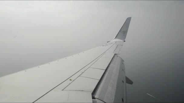 Tarakan Indonesien August 2016 Blick Aus Dem Fenster Des Flugzeugs — Stockvideo