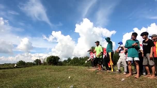 Tarakan Indonesia Červen 2020 Závodní Holubí Soutěž Následovaná Závodními Fanoušky — Stock video