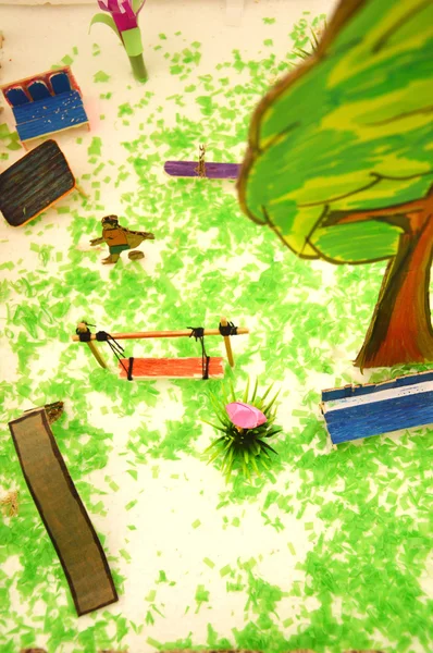 Эскиз детской площадки — стоковое фото