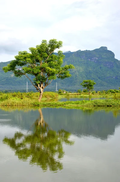 Vesnice panaroma na Jižní Sulawesi — Stock fotografie