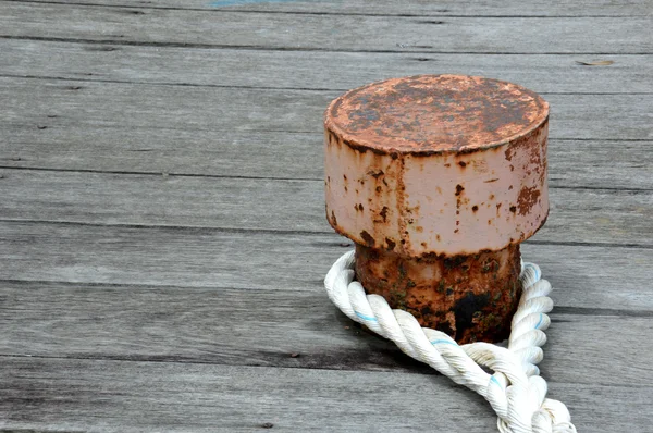 Rope mooring mast ship — Stock Photo, Image