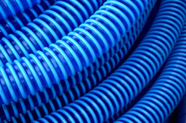 Blauer Kunststoffschlauch Hintergrund — Stockfoto