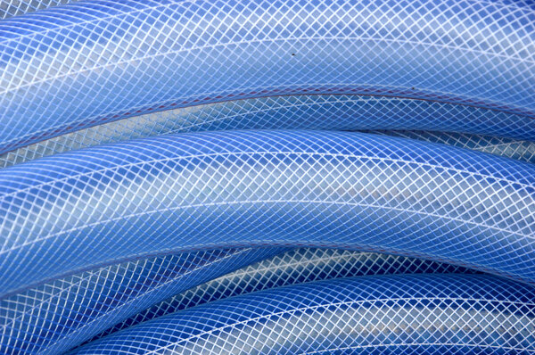 blue plastic hose background