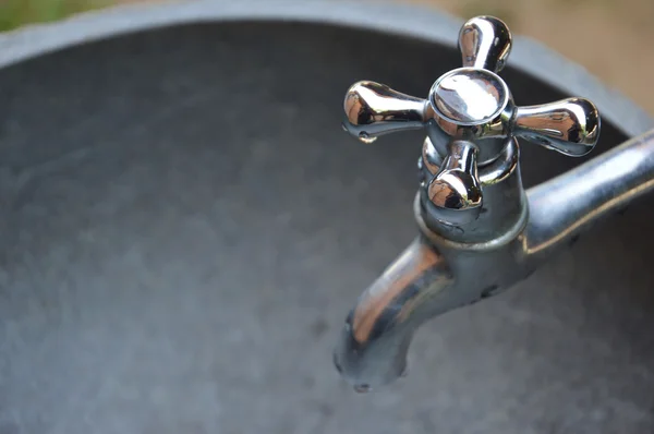 Chrome shiny watertap — Stock Photo, Image