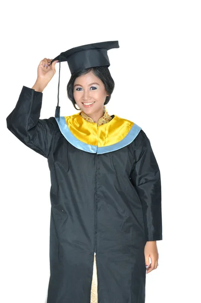 Asiática mulheres graduado — Fotografia de Stock