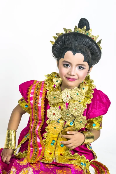 Ásia menina desgaste bugisnese tradicional vestidos — Fotografia de Stock