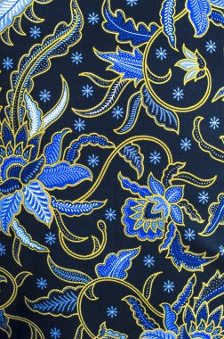Endonezya batik kumaş detaylı desenleri