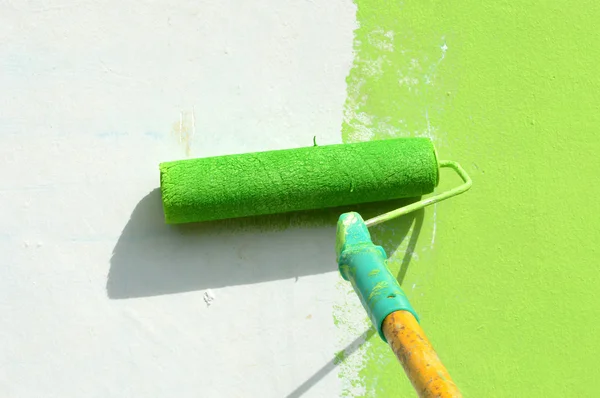 Green wall painting — Stock Photo, Image
