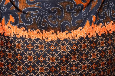 Endonezya batik kumaş detaylı desenleri