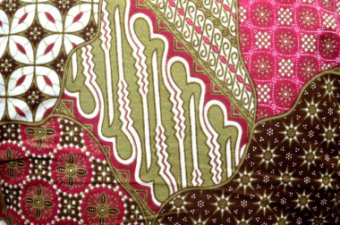 Endonezya batik kumaş detaylı desenleri