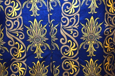 Endonezya batik kumaş detaylı desenleri